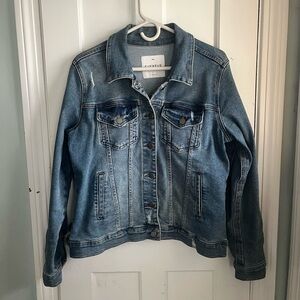 Evereve The Ever Womens Denim Blue Jean Jacket Large